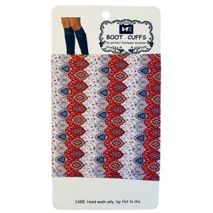 NWT Multicolored Designed Stretchy Boot Cuffs
